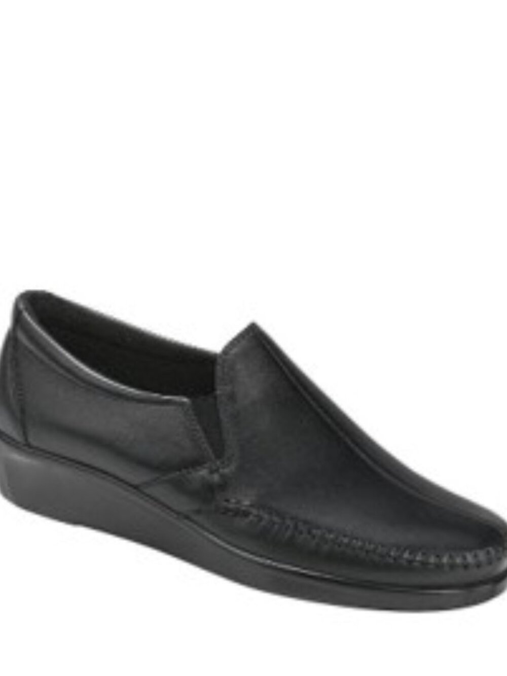 SAS Shoes Dream Leather Slip On Wedge Loafers Mocs Tripad Tech Black Size 7 (?)
